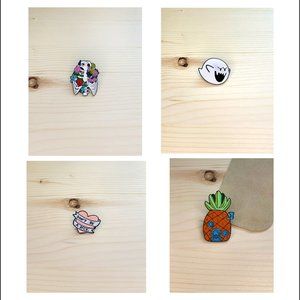 Lot of 4 (four) Enamel Pins